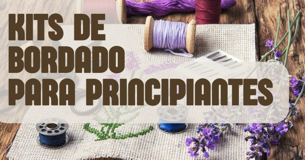 kit de bordado para principiantes con bastidor, hilos y tela