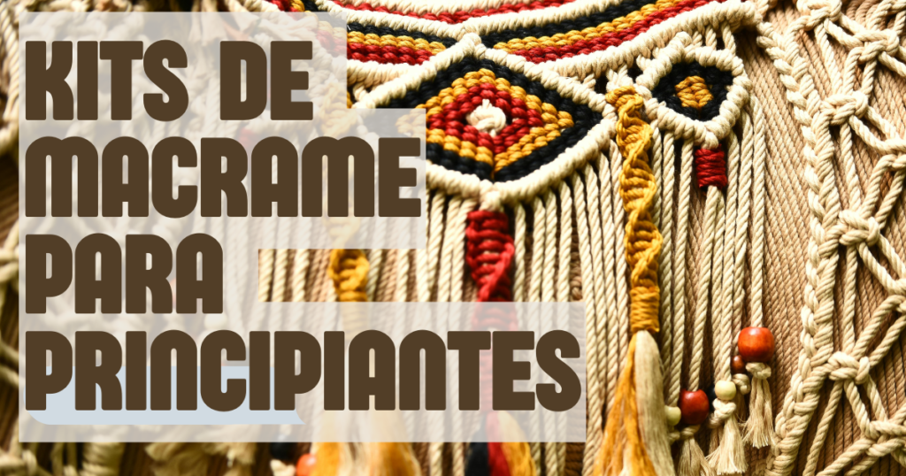 kit de macramé para principiantes con cordones de colores y nudos